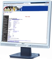 Computer monitor representing an administrative screen from whos-the-ref